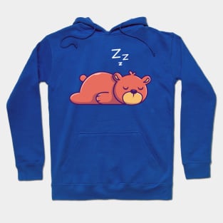 Cute Teddy Bear Sleeping Cartoon Hoodie